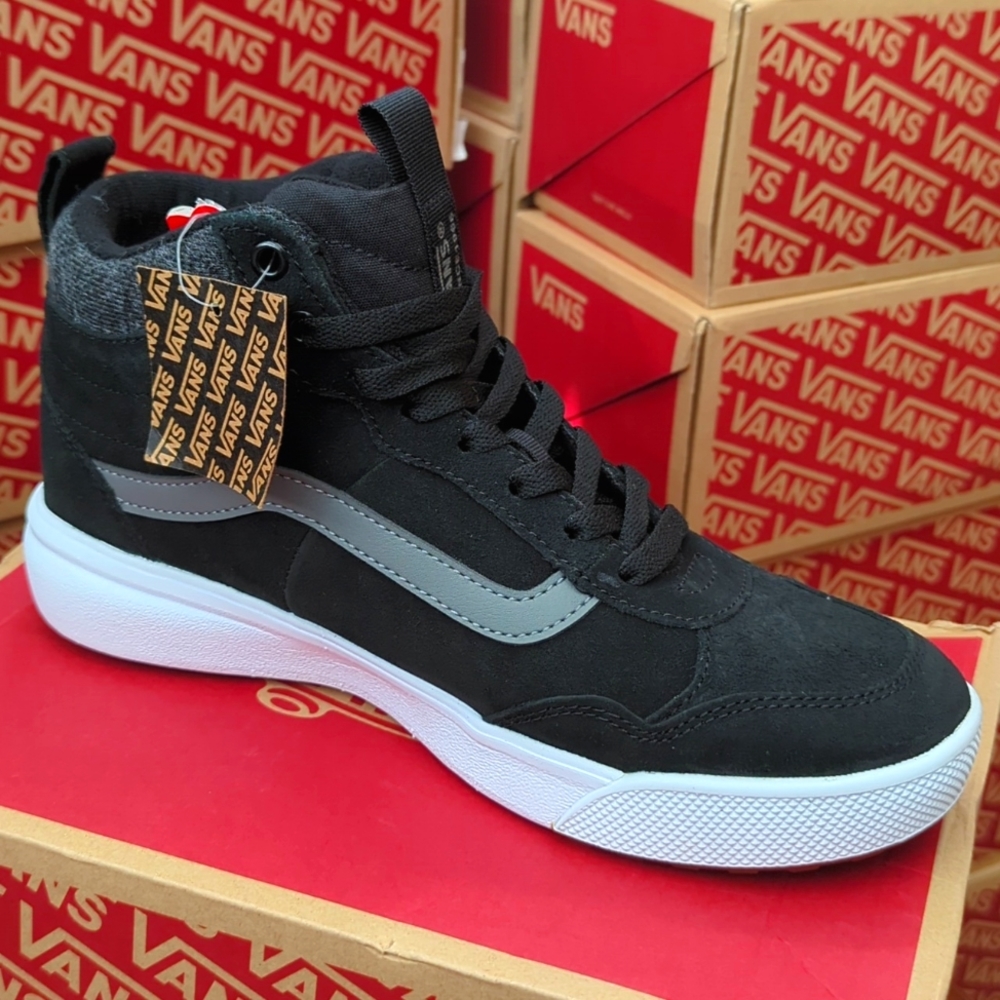 NEW Women's Vans Range Exp HI V (Suede) Black/ Pewter Sz 9.5